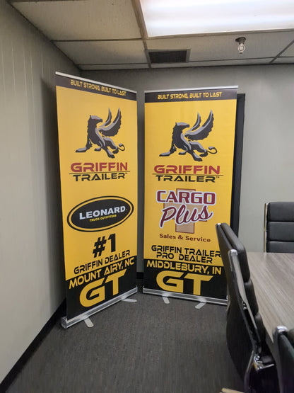 CUSTOM PRINTED RETRACTABLE BANNERS 30 X 80
