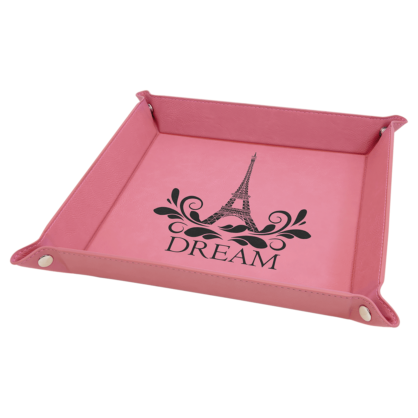 CUSTOM LASERED LEATHERETTE 9"X9" TRAYS