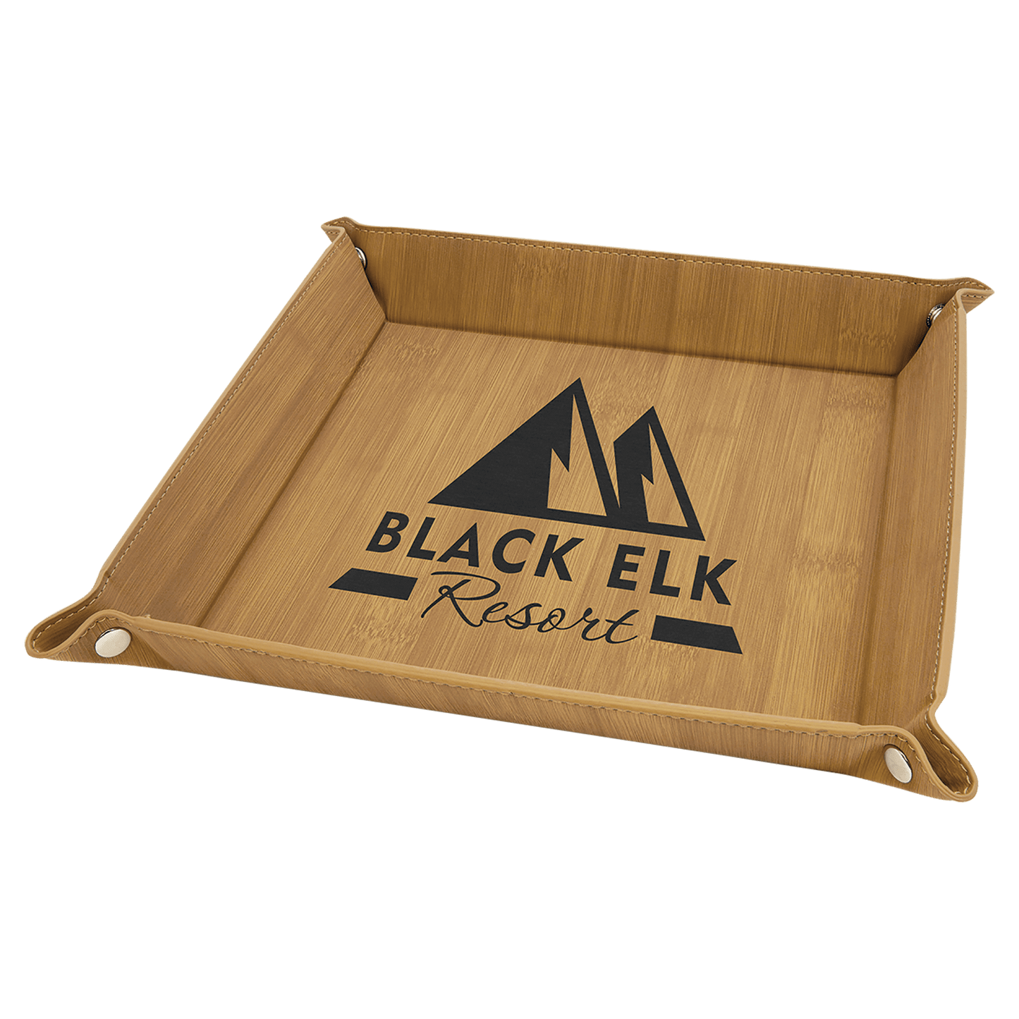 CUSTOM LASERED LEATHERETTE 9"X9" TRAYS