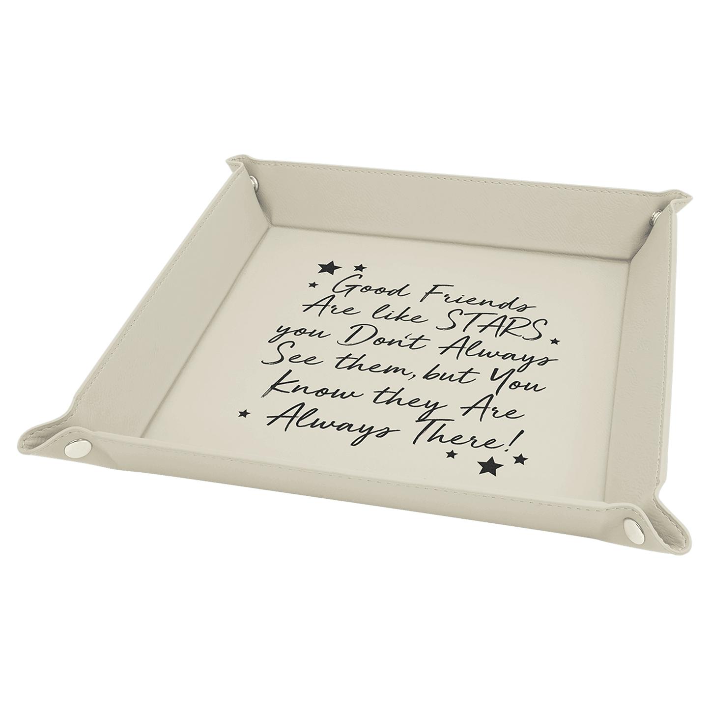 CUSTOM LASERED LEATHERETTE 9"X9" TRAYS