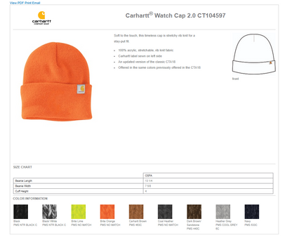 EMBROIDERED CARHARTT BEANIES